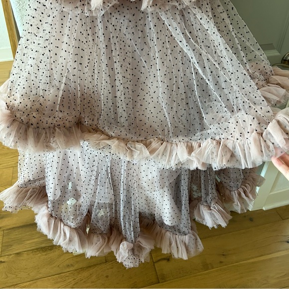NWT Mac Duggal 20776 Tulle Ruffle Tiered Polka Dot Dress - Picture 9 of 11